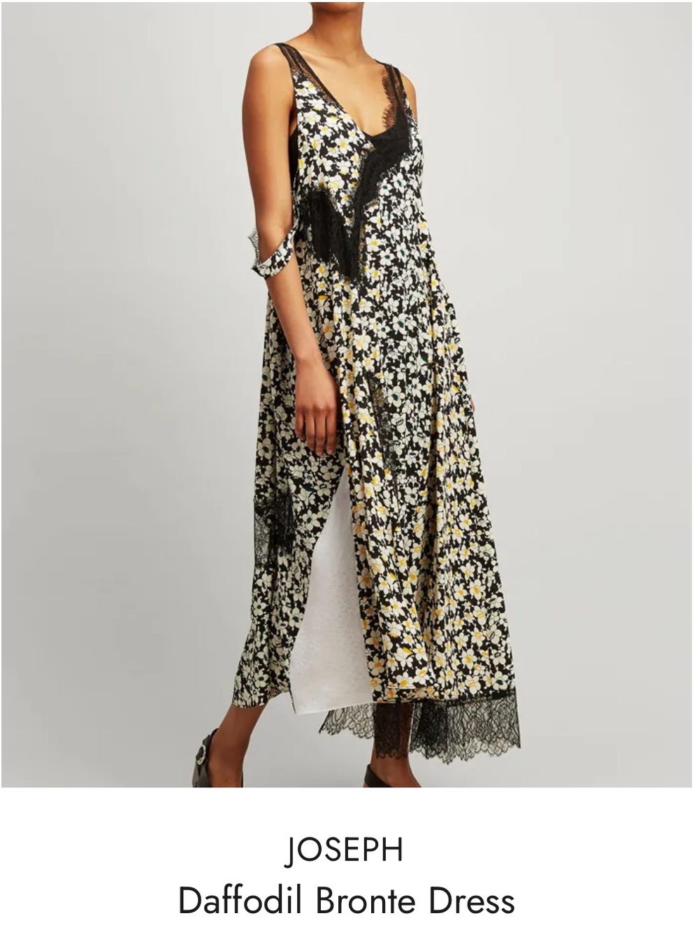 Joseph Daffodil Floral Silk Slip Dress